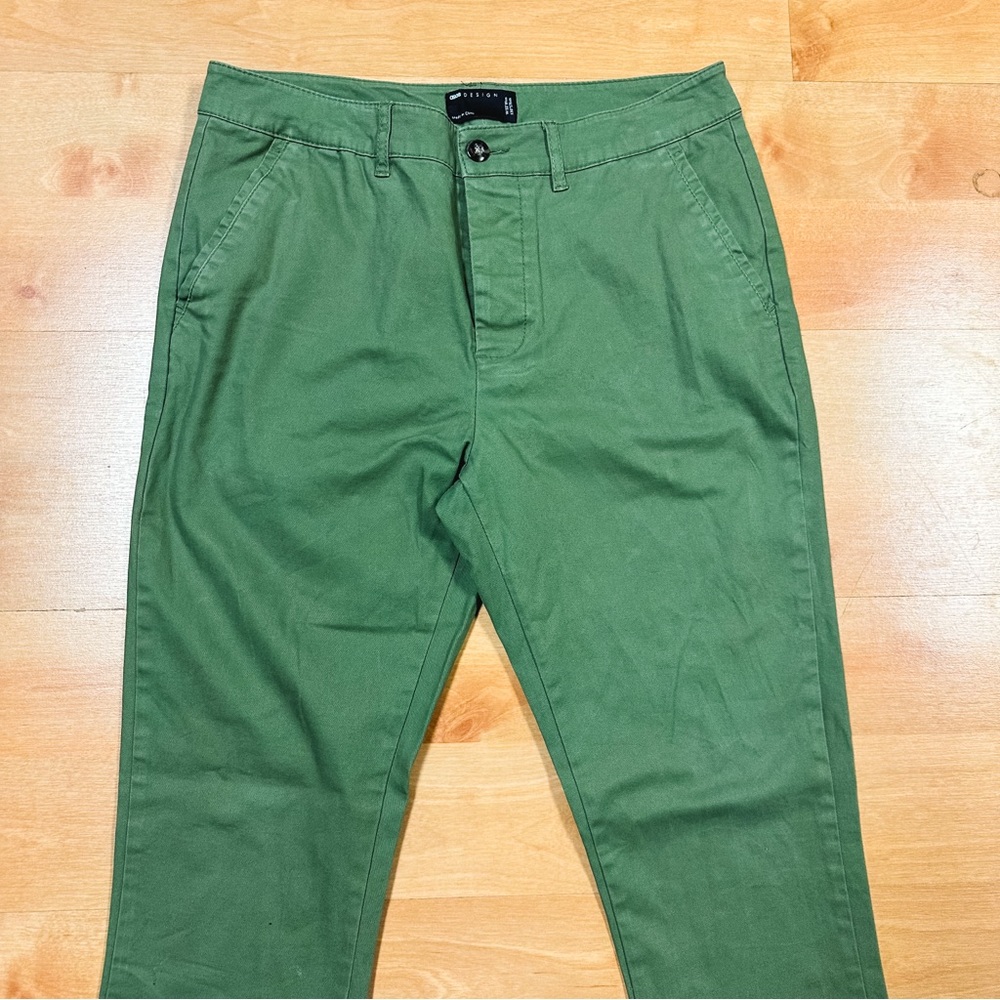 ASOS Design Army/Olive Green Skinny Pants Womens Size 32 x 30 - Picture 3 of 7